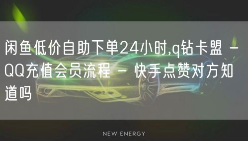 闲鱼低价自助下单24小时,q钻卡盟 - QQ充值会员流程 - 快手点赞对方知道吗