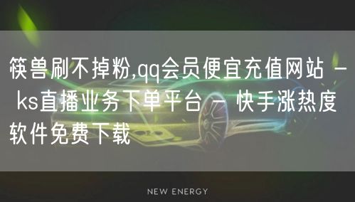 筷兽刷不掉粉,qq会员便宜充值网站 - ks直播业务下单平台 - 快手涨热度软件免费下载