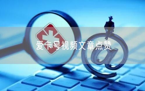 爱卡号视频文章点赞