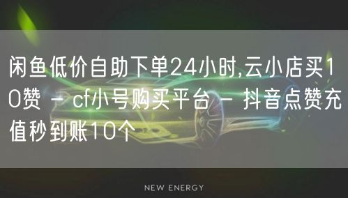 闲鱼低价自助下单24小时,云小店买10赞 - cf小号购买平台 - 抖音点赞充值秒到账10个