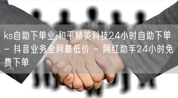 ks自助下单业,和平精英科技24小时自助下单 - 抖音业务全网最低价 - 网红助手24小时免费下单