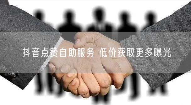 抖音点赞自助服务 低价获取更多曝光
