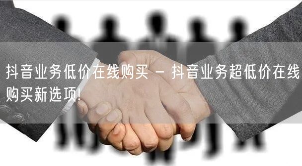 抖音业务低价在线购买 - 抖音业务超低价在线购买新选项!