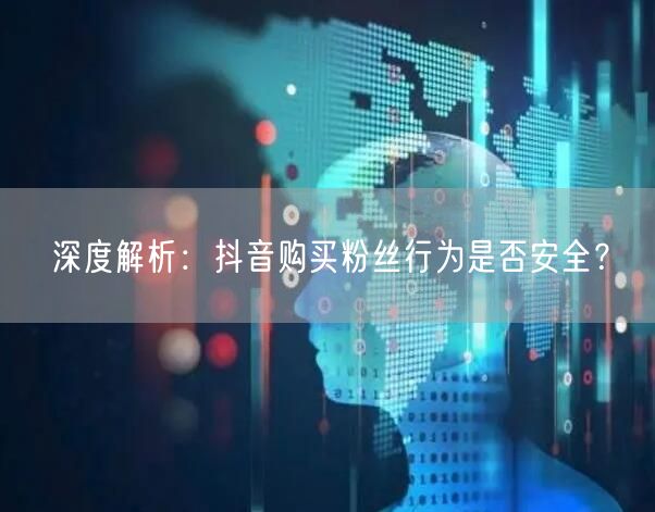 深度解析：抖音购买粉丝行为是否安全？