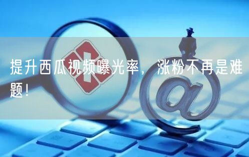 提升西瓜视频曝光率，涨粉不再是难题！