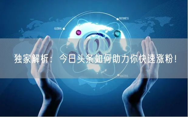 独家解析：今日头条如何助力你快速涨粉！