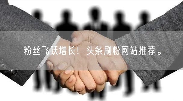 粉丝飞跃增长！头条刷粉网站推荐。