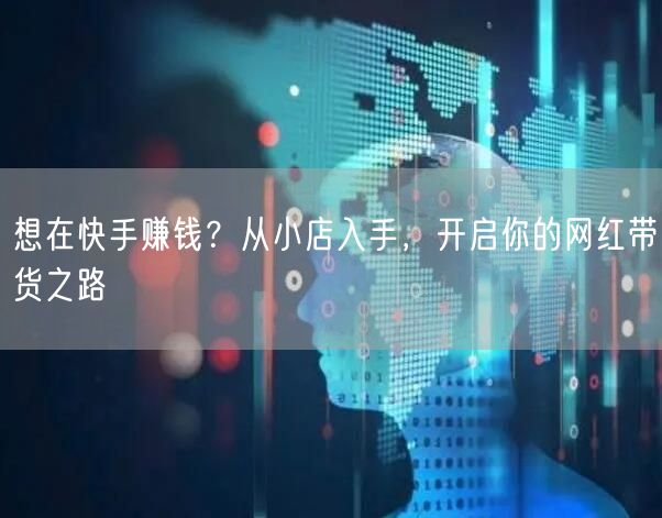 想在快手赚钱？从小店入手，开启你的网红带货之路
