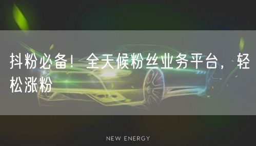 抖粉必备！全天候粉丝业务平台，轻松涨粉