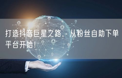 打造抖音巨星之路，从粉丝自助下单平台开始！