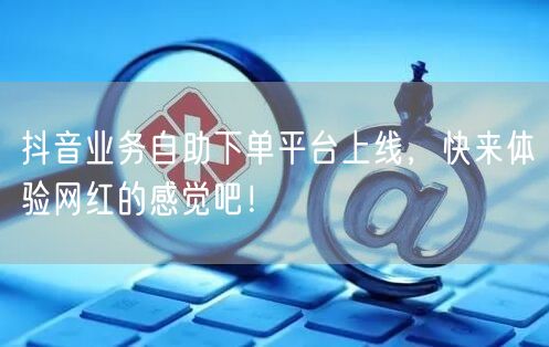 抖音业务自助下单平台上线,快来体验网红的感觉吧!