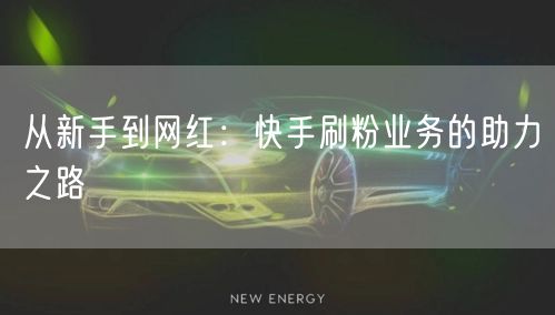 从新手到网红：快手刷粉业务的助力之路