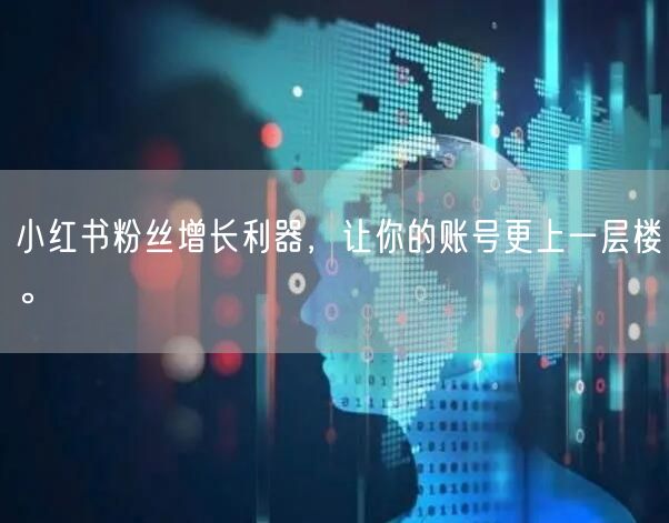 小红书粉丝增长利器，让你的账号更上一层楼。