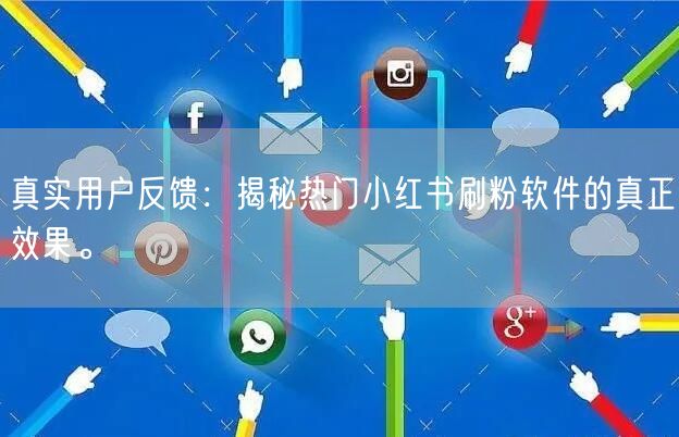真实用户反馈：揭秘热门小红书刷粉软件的真正效果。