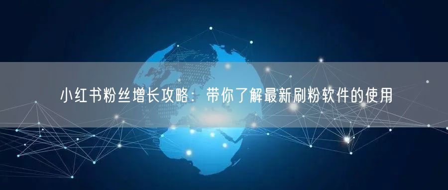 小红书粉丝增长攻略：带你了解最新刷粉软件的使用