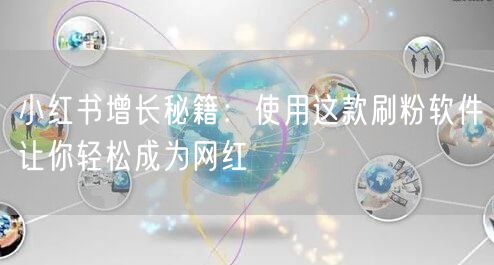 小红书增长秘籍：使用这款刷粉软件让你轻松成为网红